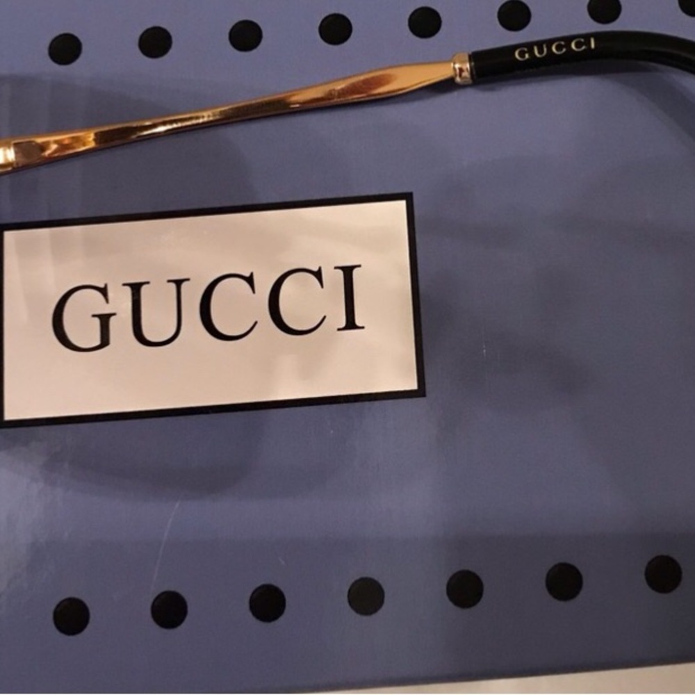 Gucci Gold Eyeglasses with Case - Picture 6 of 7